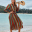Elegant Striped Beach Skirt for Sun Protection
