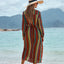 Elegant Striped Beach Skirt for Sun Protection