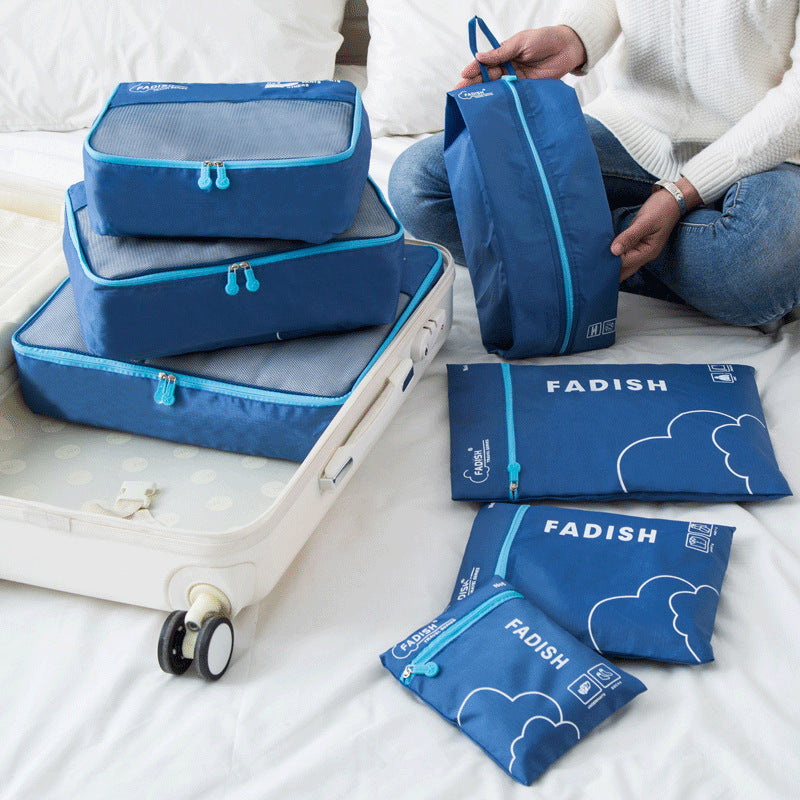 Ensemble de sacs de rangement de voyage imperméables - 7 pièces
