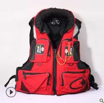 Gilet de sauvetage de pêche en mer multi-fonction avec haute flottabilité