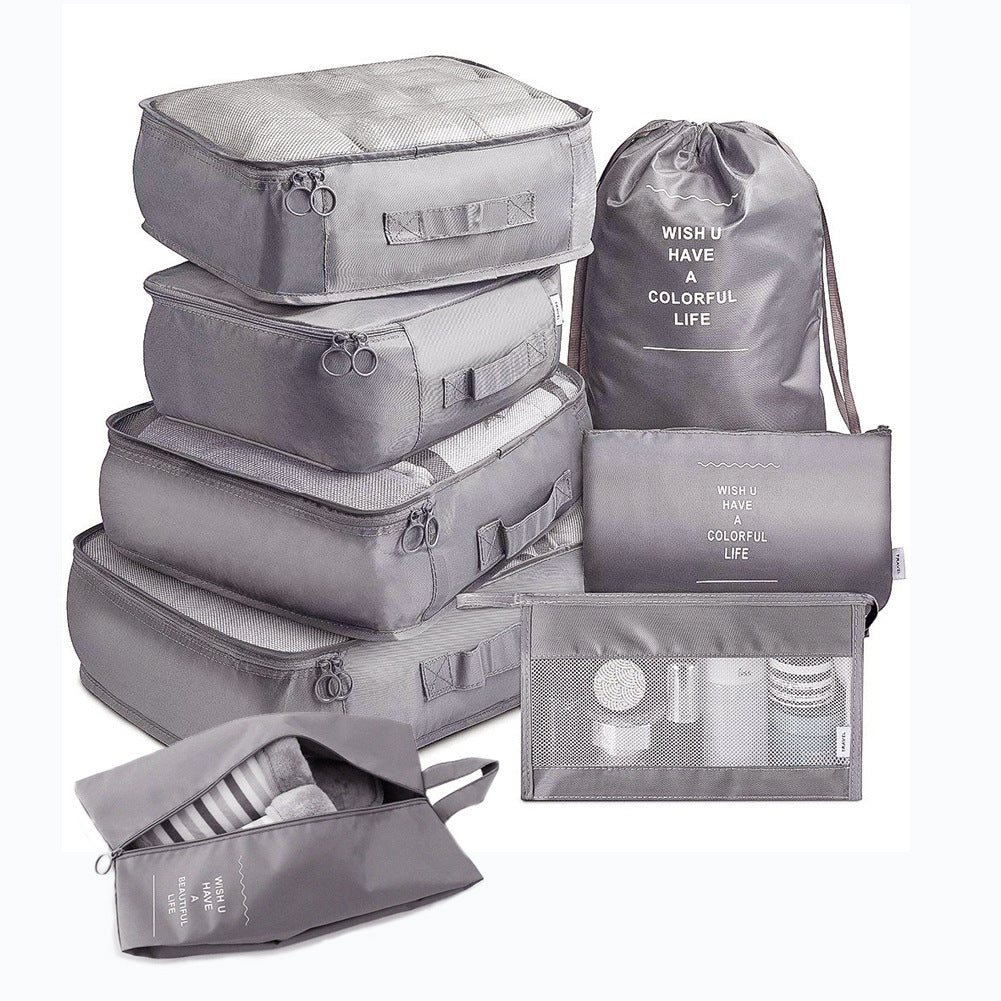 Juego de organizadores de equipaje de 8 piezas para viajar