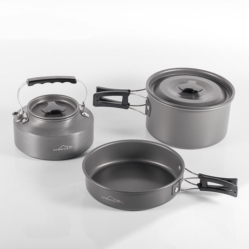 Ensemble de réchaud de camping portable pour aventures en plein air
