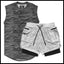 Ensemble de shorts de sport et débardeur à double couche premium