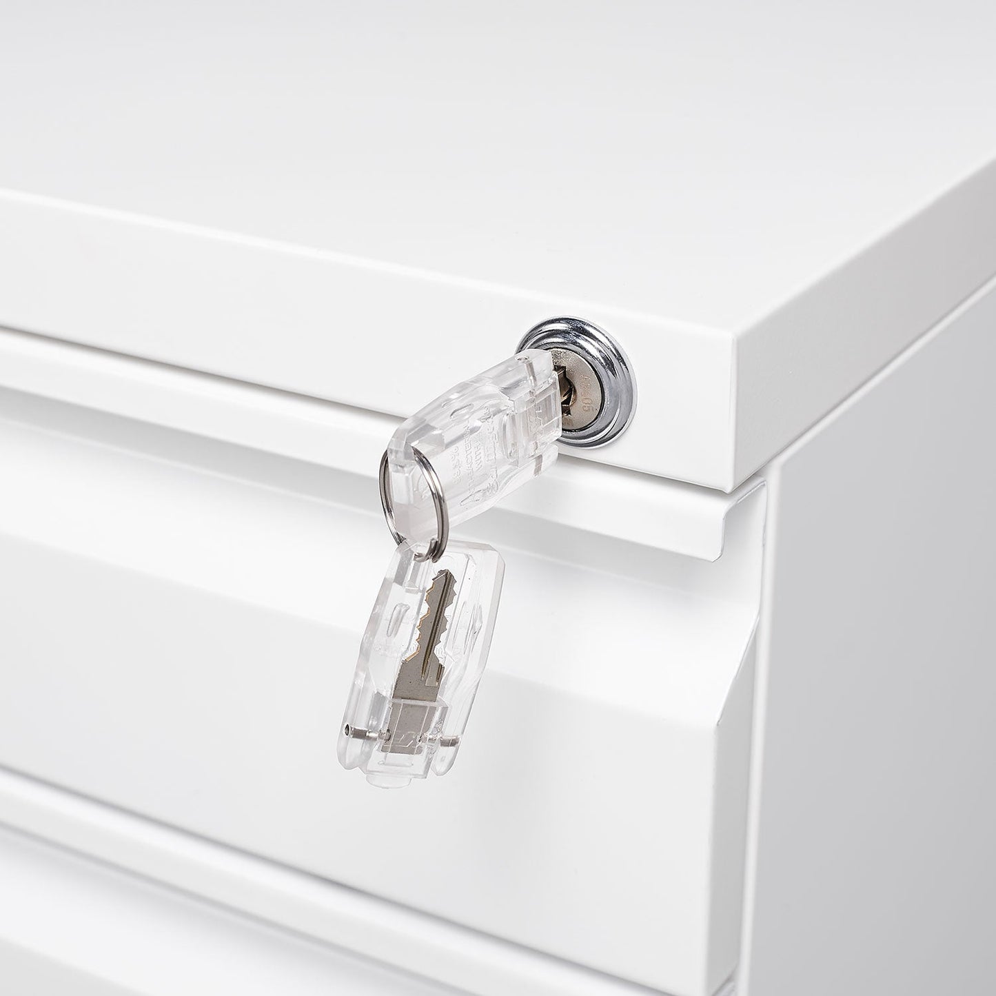 Premium Mobile Metal Filing Cabinet with Lock - 3 Drawers