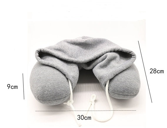 Travel Hooded U-Shaped Pillow for Comfort Anywhere