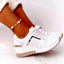 Baskets à talon compensé à lacets décontractées