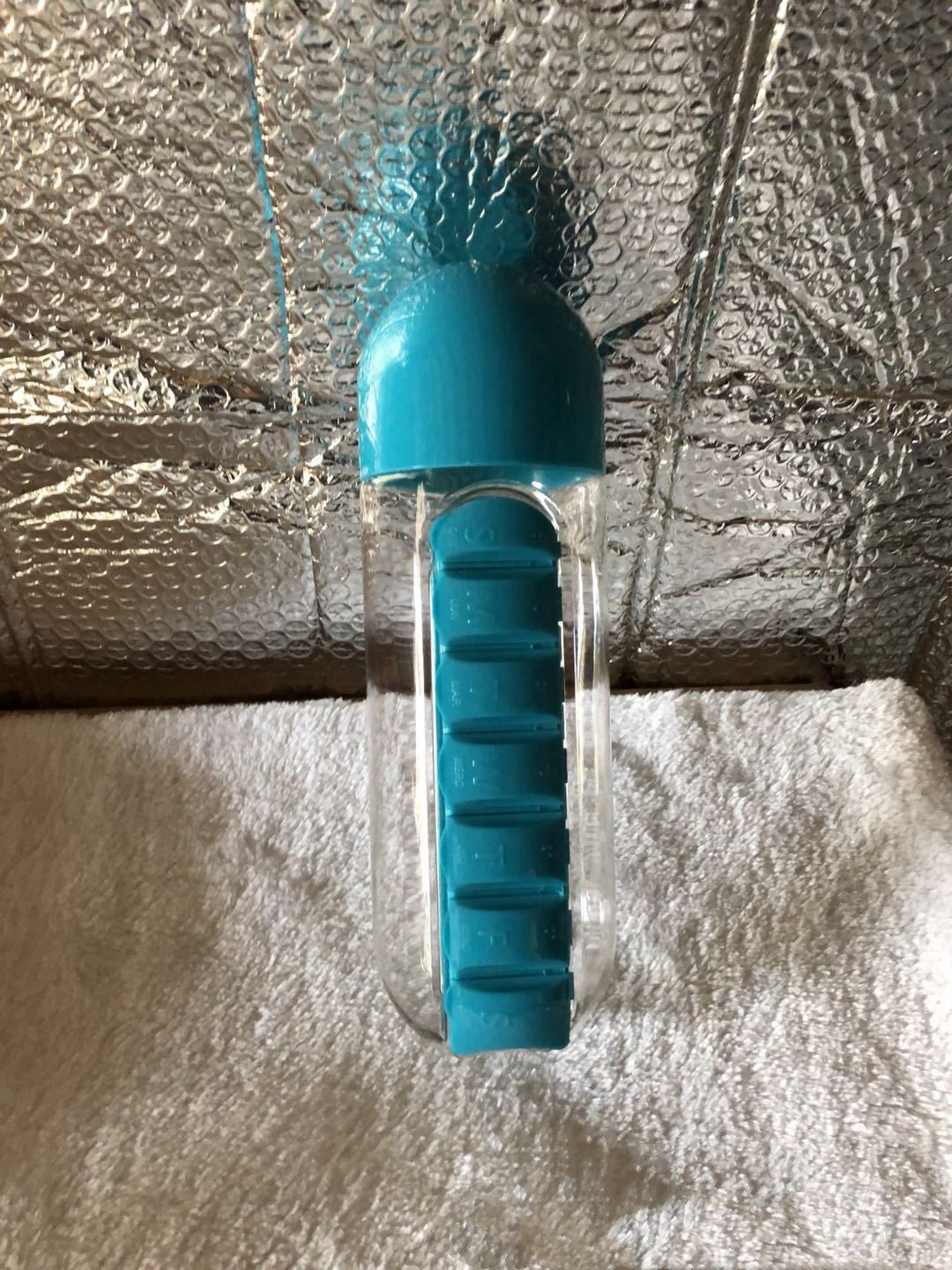Premium Water Bottle with Pillbox Organizer