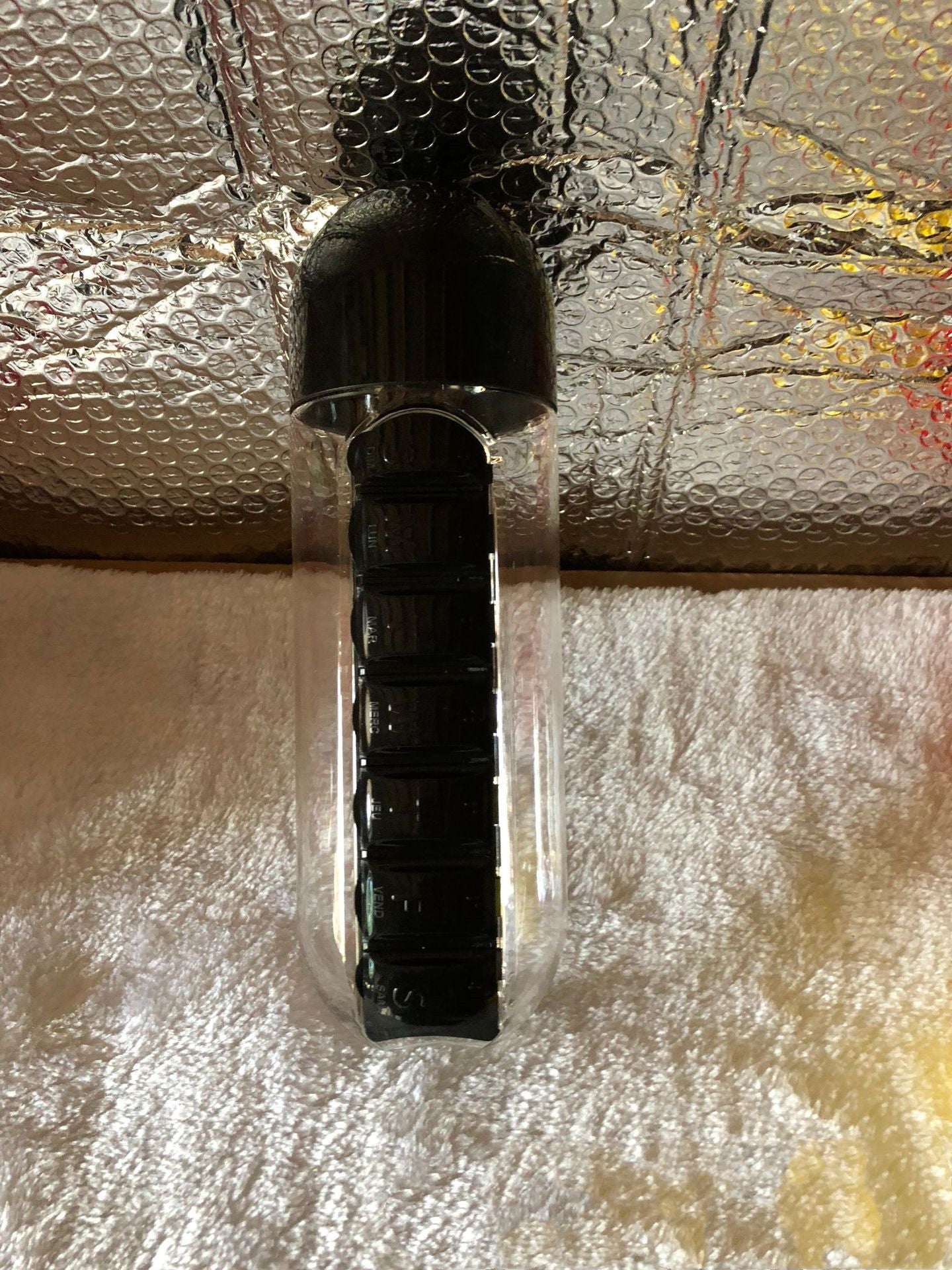 Premium Water Bottle with Pillbox Organizer