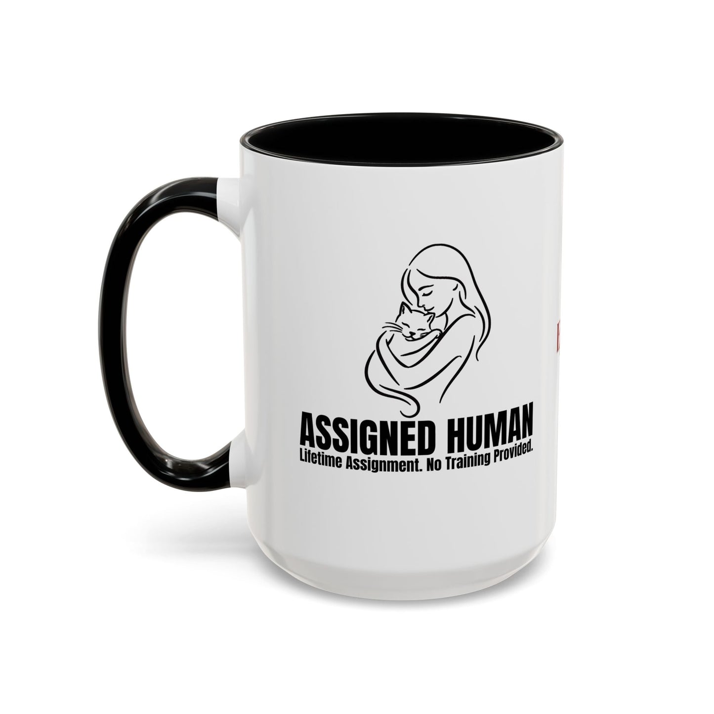 Assigned Human Mug – Cat Coffee Cup