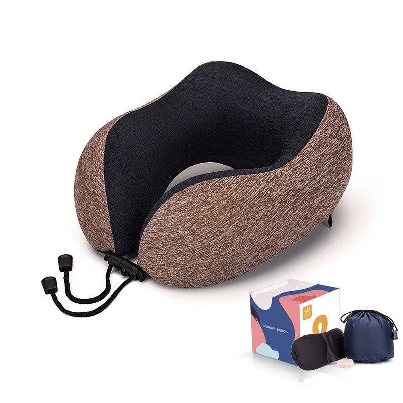 Slow Rebound Memory Foam Travel U-Shaped Pillow