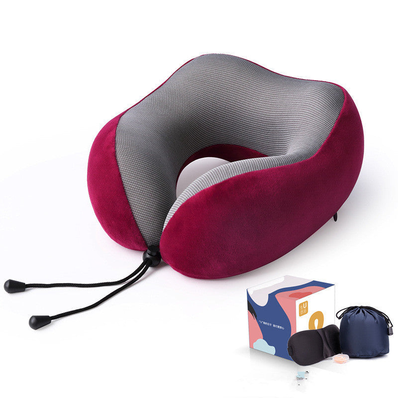 Slow Rebound Memory Foam Travel U-Shaped Pillow