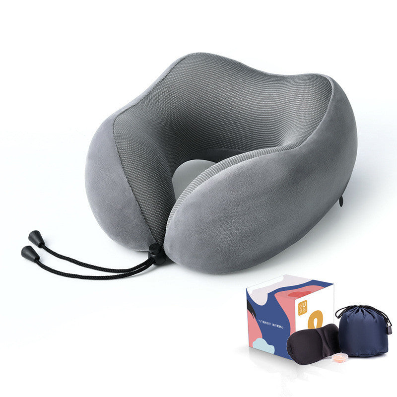 Slow Rebound Memory Foam Travel U-Shaped Pillow