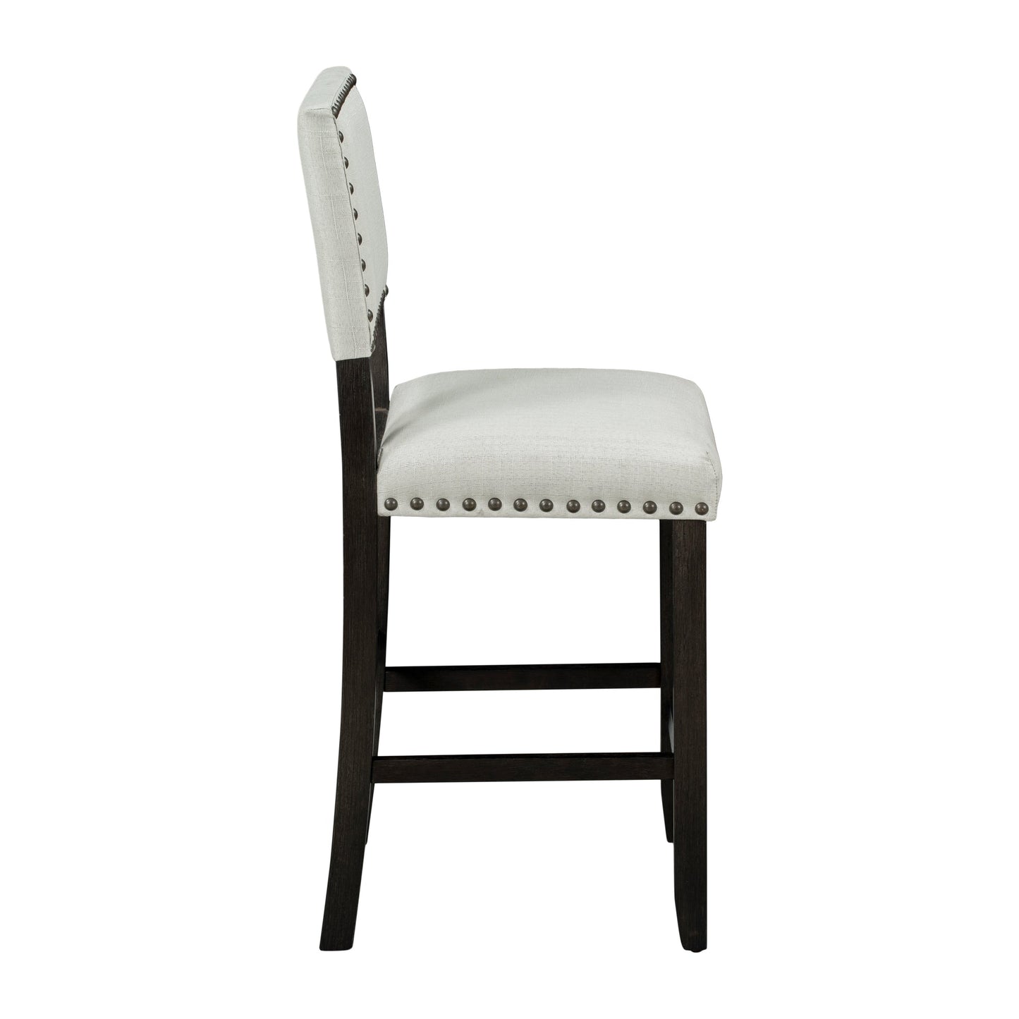 Conjunto de Comedor de Altura de Mostrador TREXM de 5 Piezas en Espresso y Beige