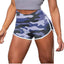 Ladies Camouflage Tie-Dye Print Fitness Casual Shorts