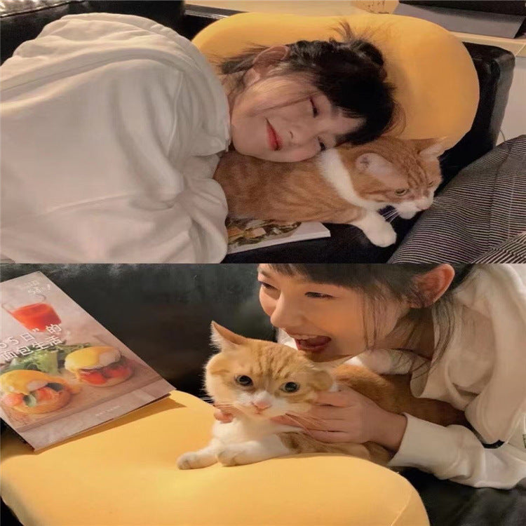 Coussin de Voyage en Mousse à Mémoire Cat Belly