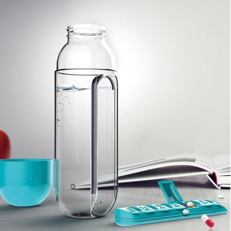 Premium Water Bottle with Pillbox Organizer