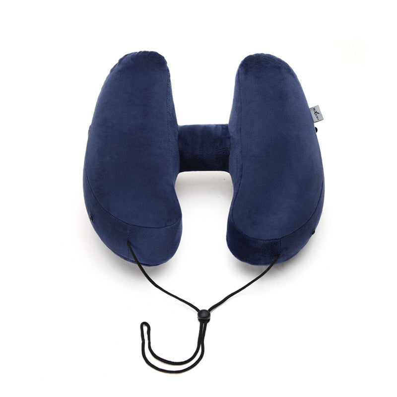 Coussin de Voyage Gonflable à Capuche - Léger et Portable