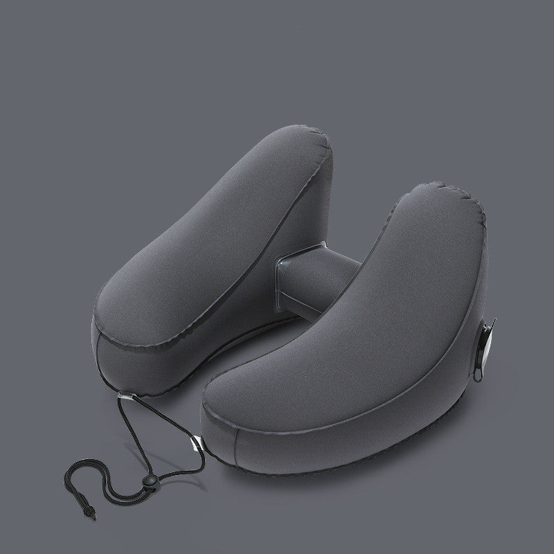 Coussin de Voyage Gonflable à Capuche - Léger et Portable