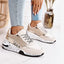 Baskets à talon compensé à lacets décontractées