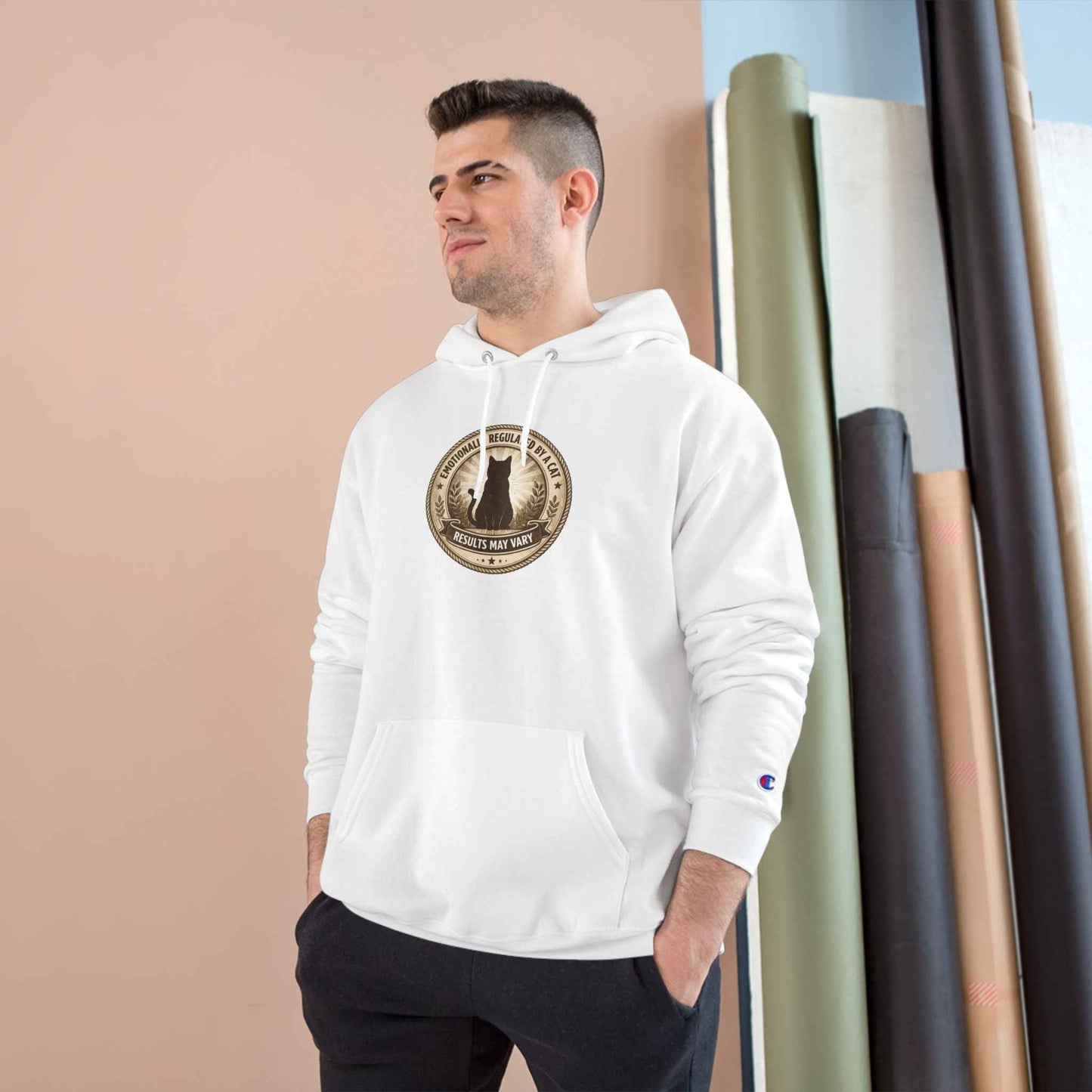 Emotionally Regulated by a Cat Hoodie - Champion®