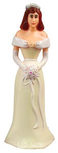 Figurines de demoiselles d'honneur ivoire - 4,5" de hauteur, ensemble de 12