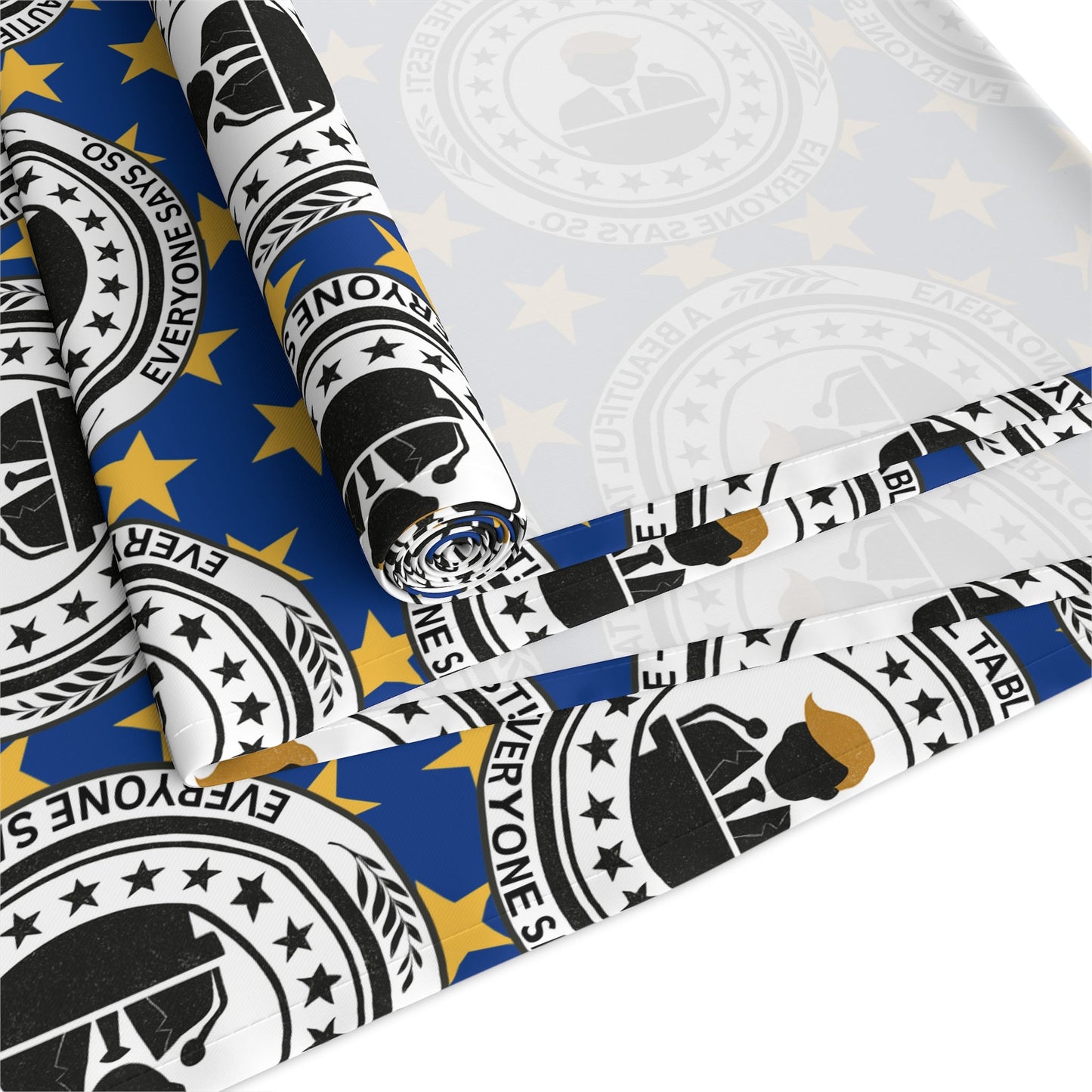 Elegant Faux Seal Pattern Table Runner