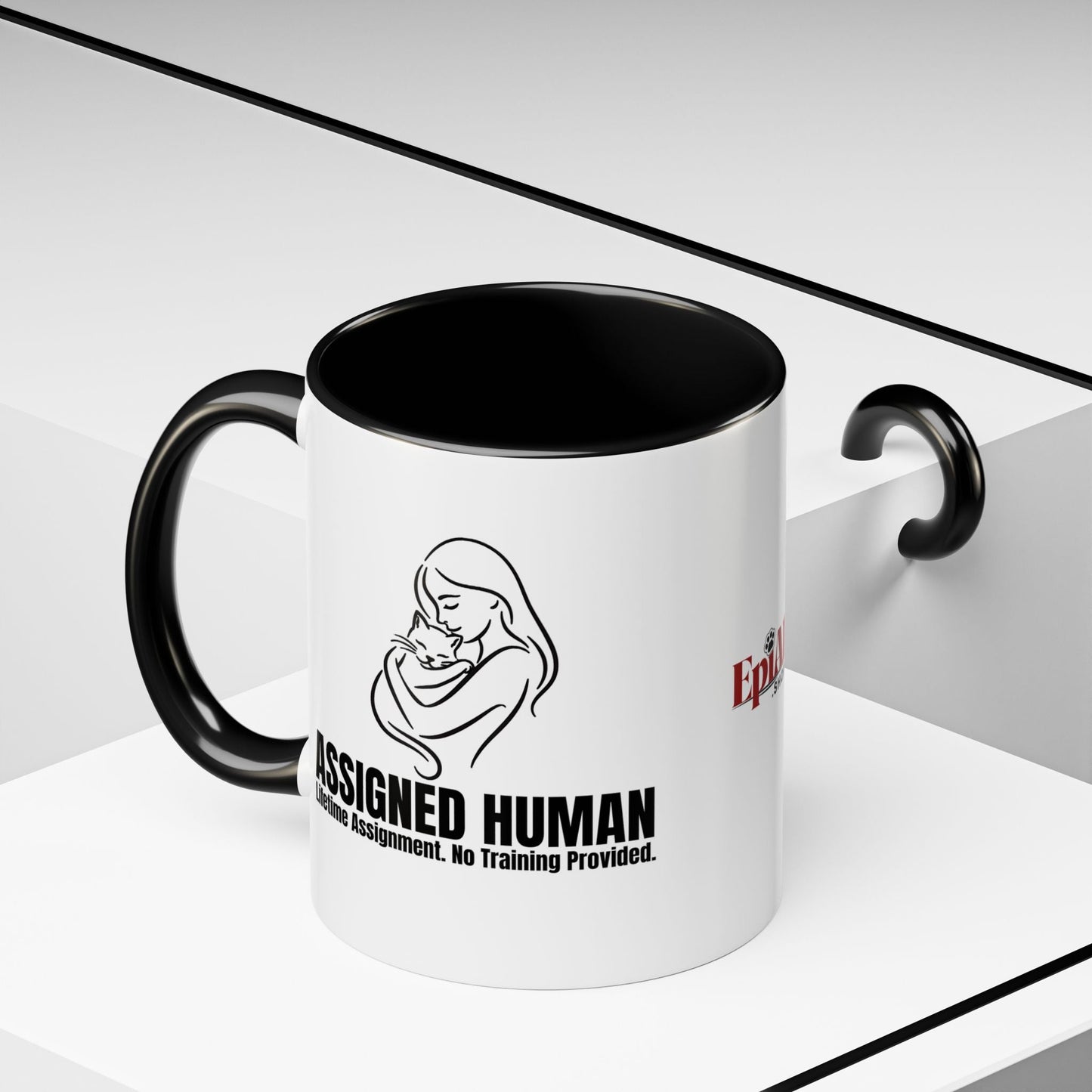 Assigned Human Mug – Cat Coffee Cup