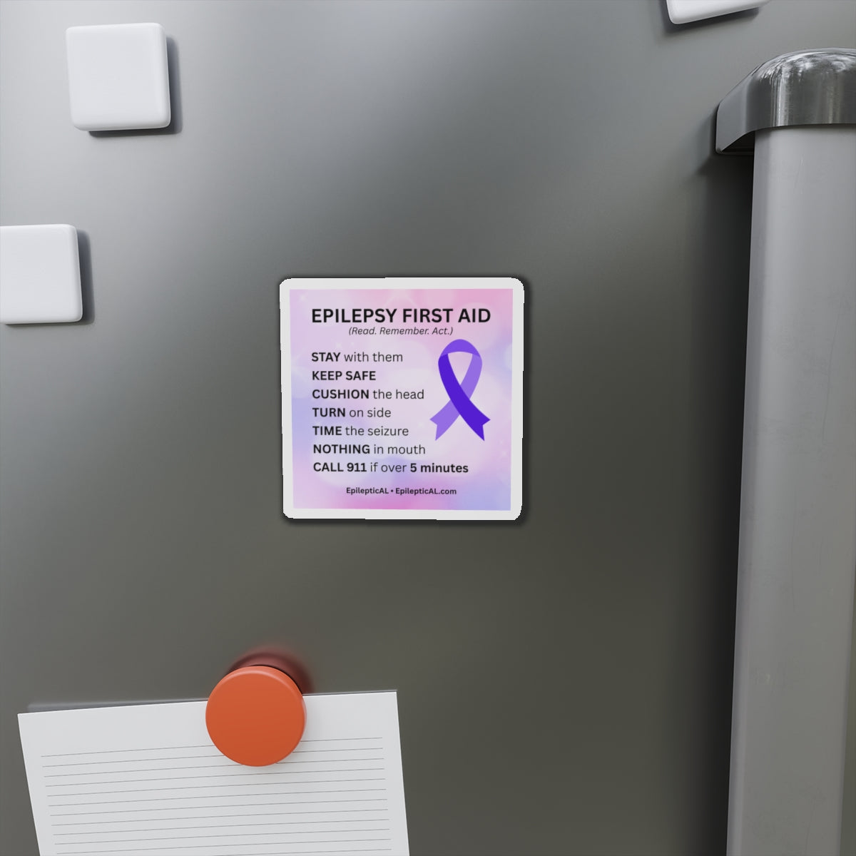 Imán de Primeros Auxilios para Epilepsia | Lee. Recuerda. Actúa.