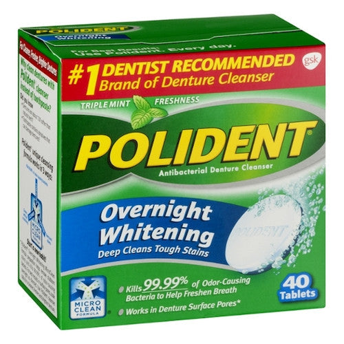 Polident Overnight Cleaning Tablets for Dentures