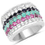 4.28 Carat Multi Stone .925 Sterling Silver Engagement Ring