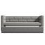 Twin Size Daybed with Trundle  Upholstered Daybed with Padded Back  Gray - Korvel