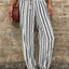 Printed Elastic Waist Pants - Korvel