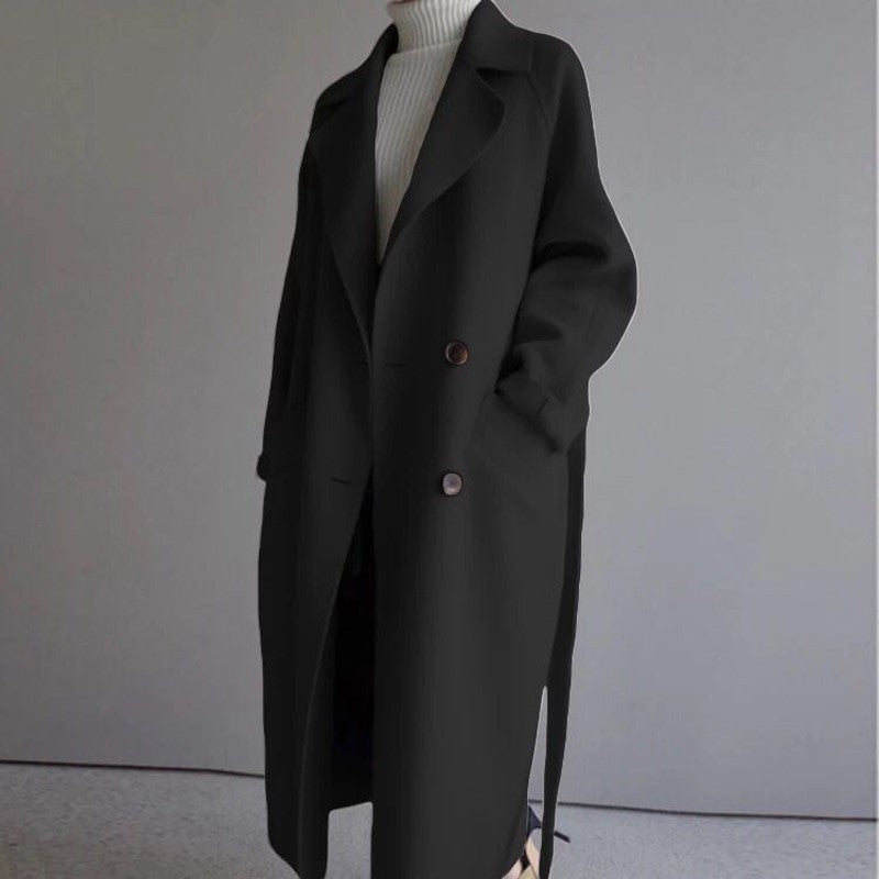 Womens Lapel Cashmere Coat