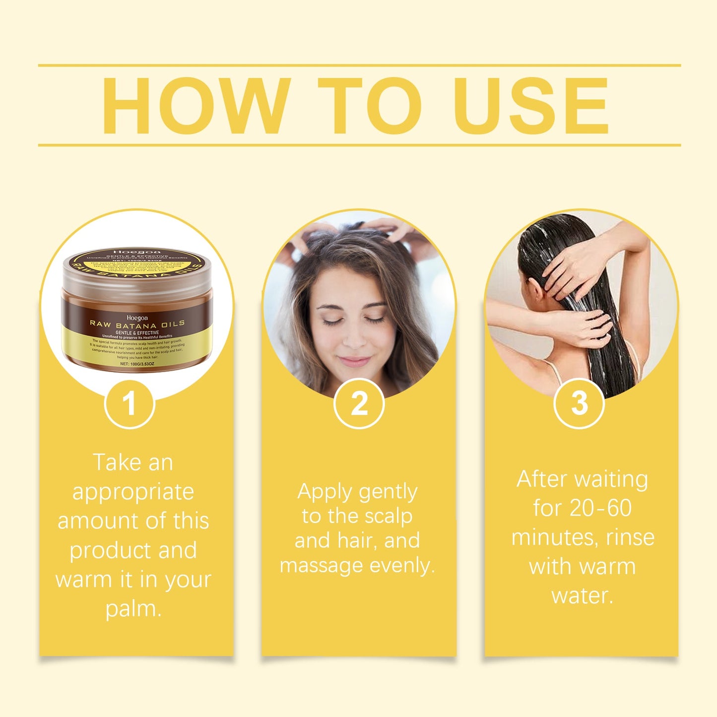 Batana Hair Care Cream Gently Nourishes Hair, Brightens Hair, Softens And Lustrous Hair Care Cream - Korvel