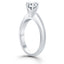 Bague de fiançailles en or blanc 14k avec solitaire en cathédrale