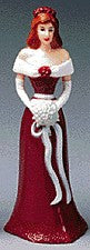 Burgundy Bridesmaid Figurines - 4.5" Tall, 12 Count