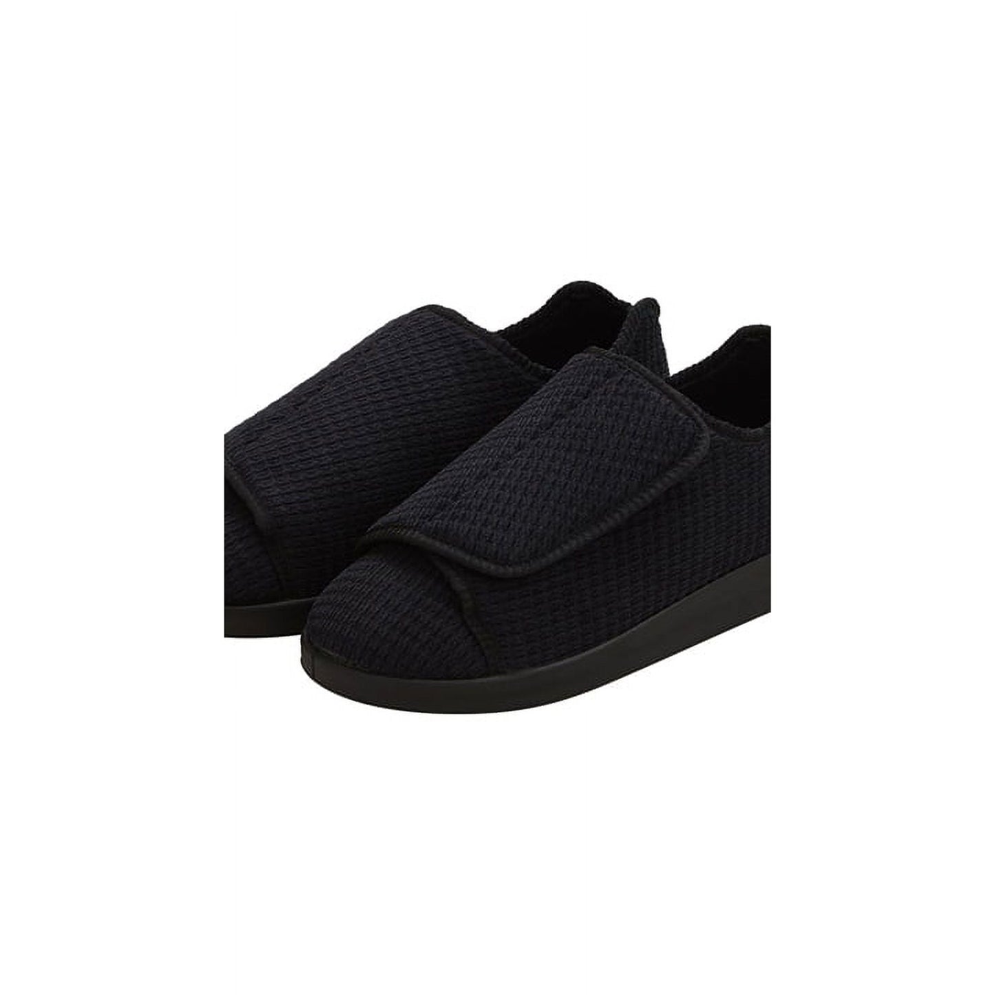 Silverts Men’s Double-Extra Wide Slip-Resistant Slippers - Black