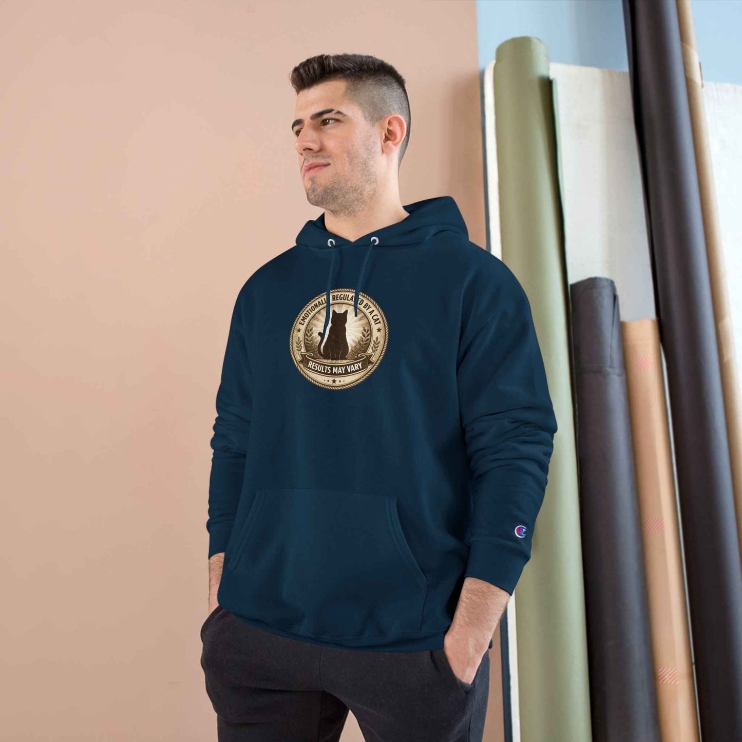 Emotionally Regulated by a Cat Hoodie - Champion®