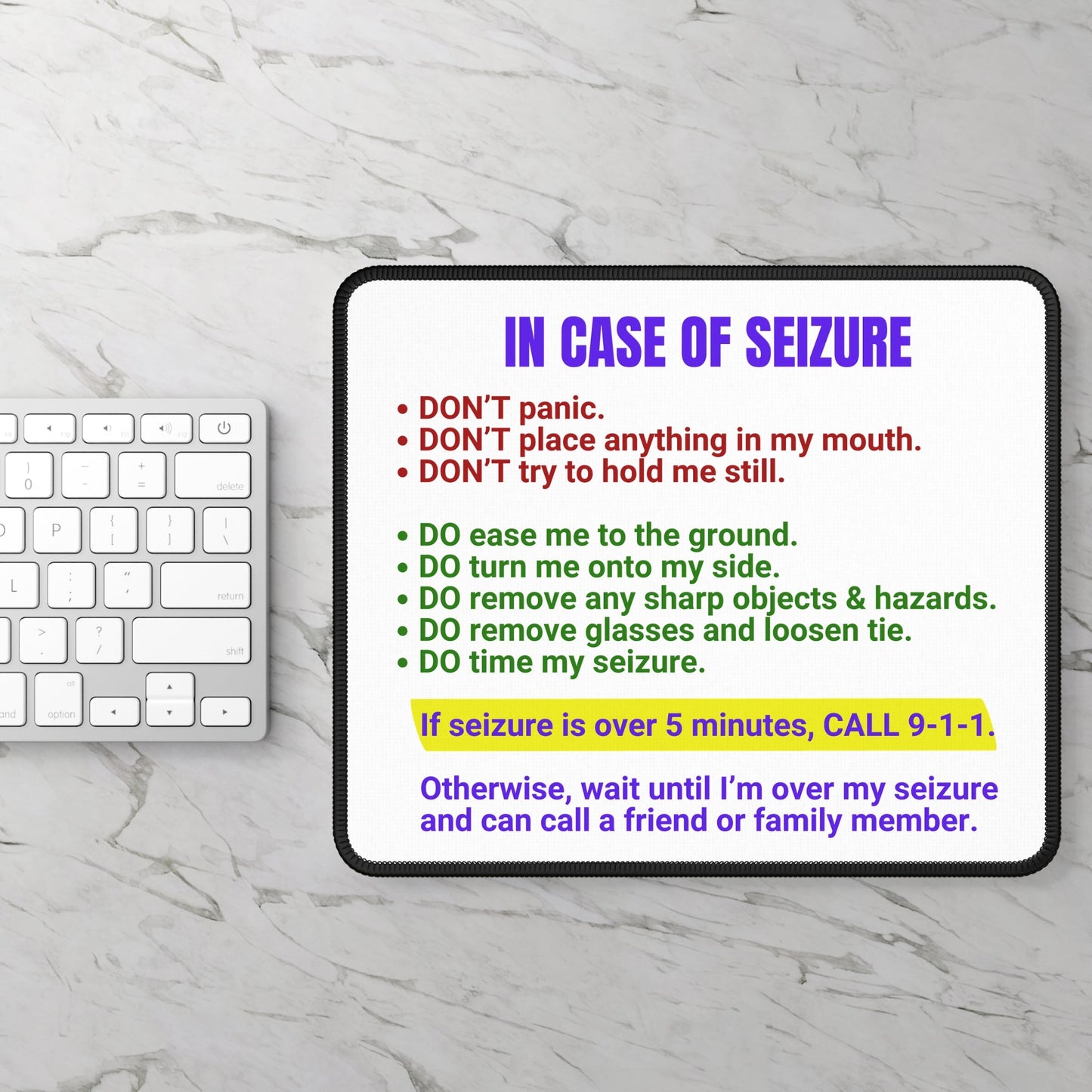 Seizure-Themed Gaming Mouse Pad for Ultimate Performance - Korvel