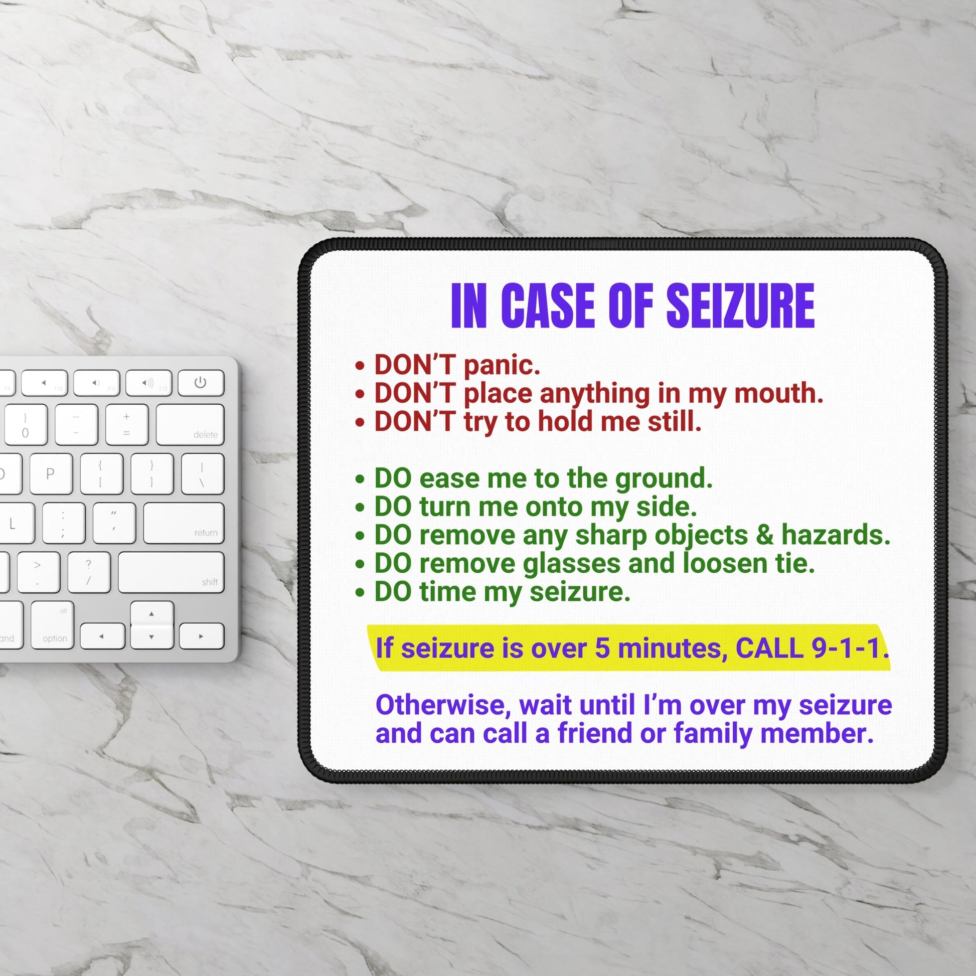 Seizure-Themed Gaming Mouse Pad for Ultimate Performance - Korvel