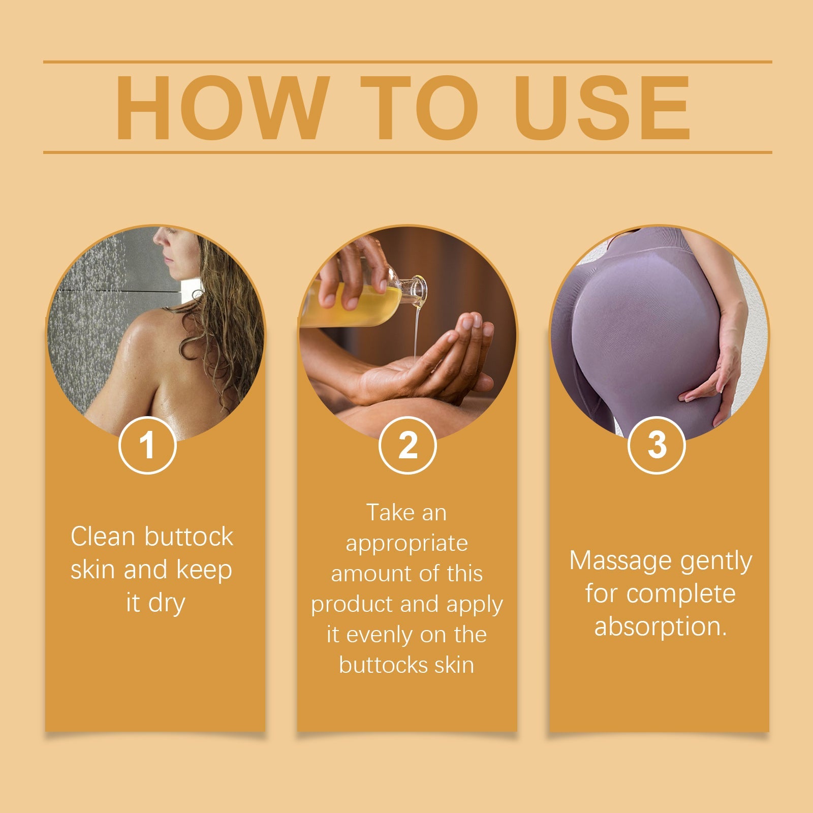 Hip Care Oil, Hip Care Nourishing Skin Firming Elastic Moisturizing Body Lift Massage Oil - Korvel