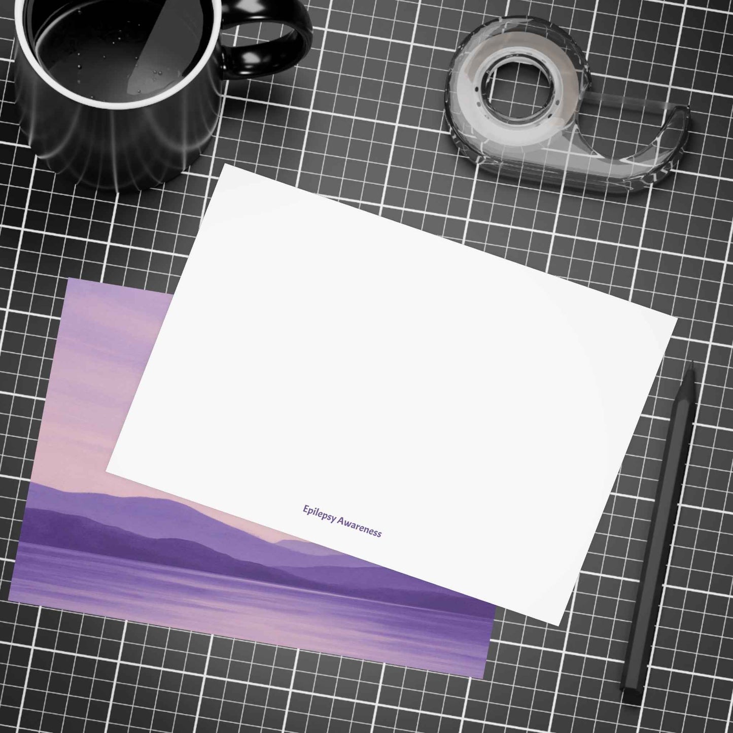 “Still. Strong. Here.” Epilepsy Awareness Postcards - Lavender Horizon