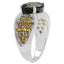 Anillo de Plata Esterlina con Cuarzo Ahumado y Citrino de 3.78 Quilates