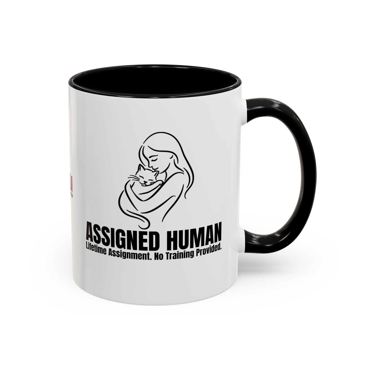 Assigned Human Mug – Cat Coffee Cup