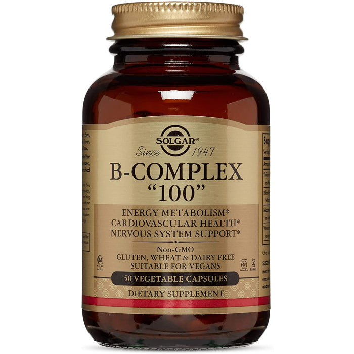 Solgar Vitamin B-Complex 100 Vegetable Capsules, 50 Count