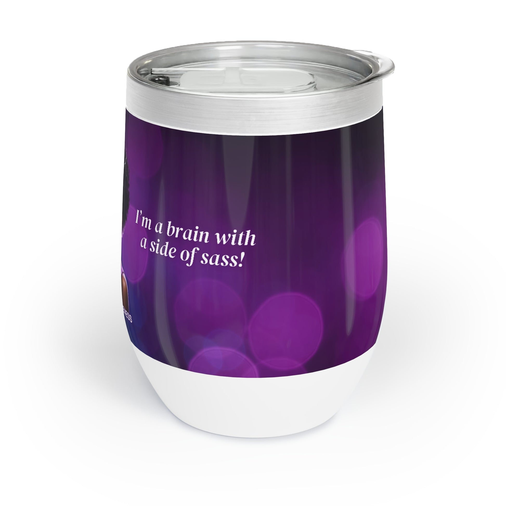 Chic Sassy Brain Wine Tumbler for Epilepsy Awareness - Korvel