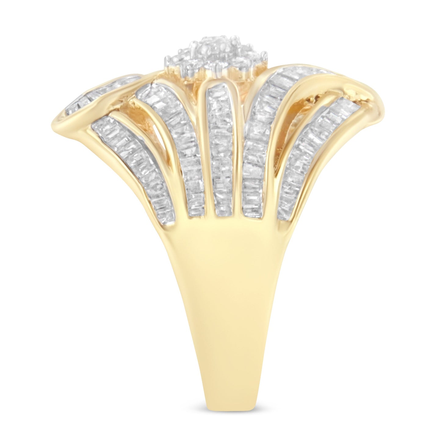 Bague de fiançailles en diamant en or jaune 10K - Taille 7