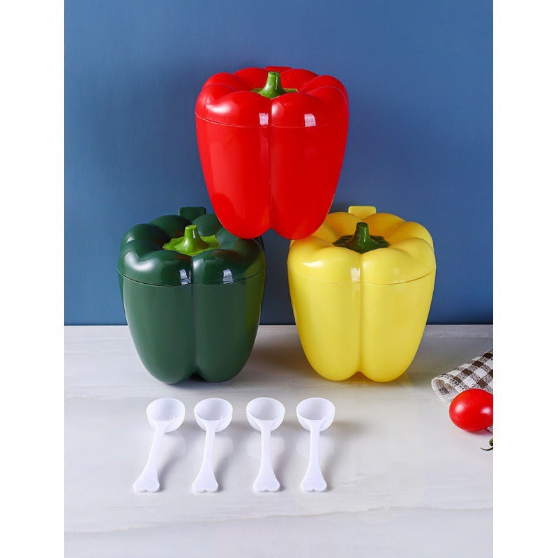 Seasoning box with four compartments and a cover multifunctional seasoning box - Korvel