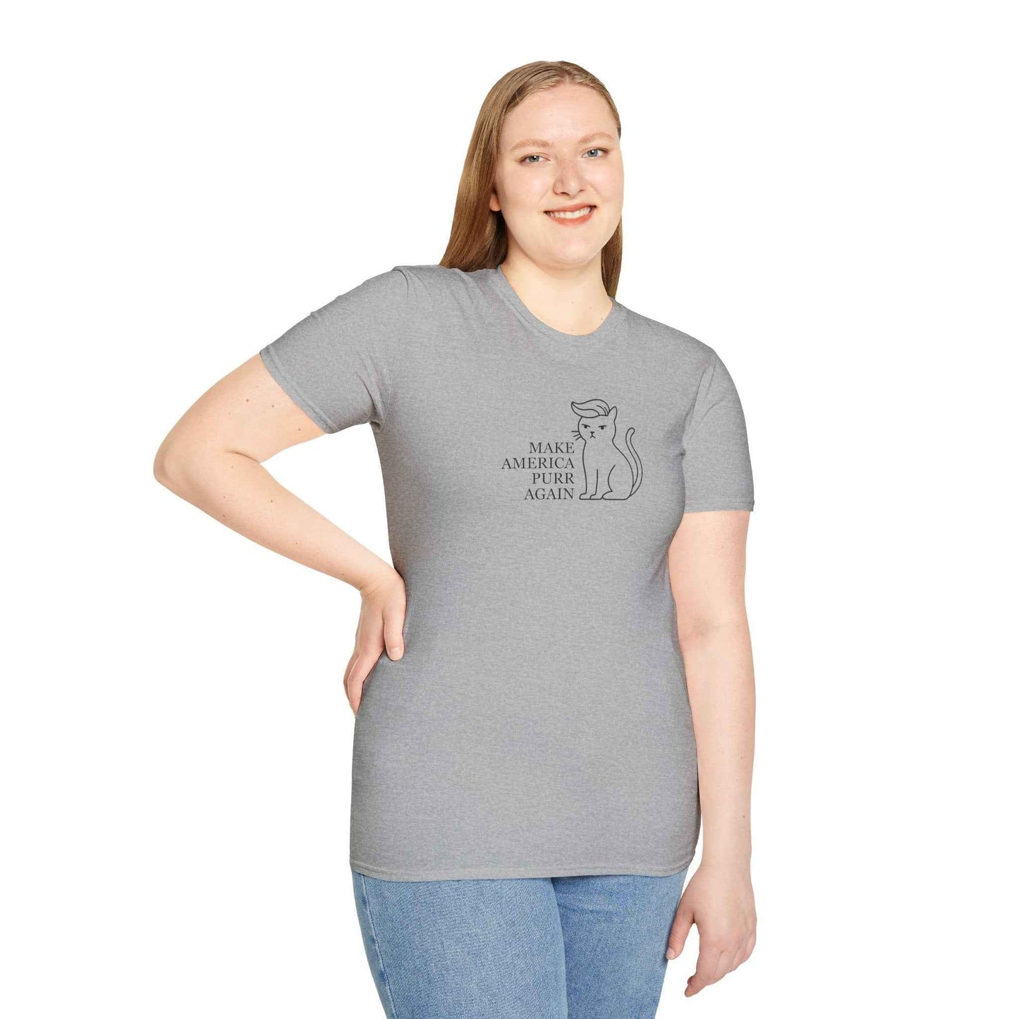 Make America Purr Again T-Shirt – Funny Cat Parody Tee
