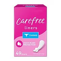 Carefree Thong Pantiliners with Wings - 49 Count